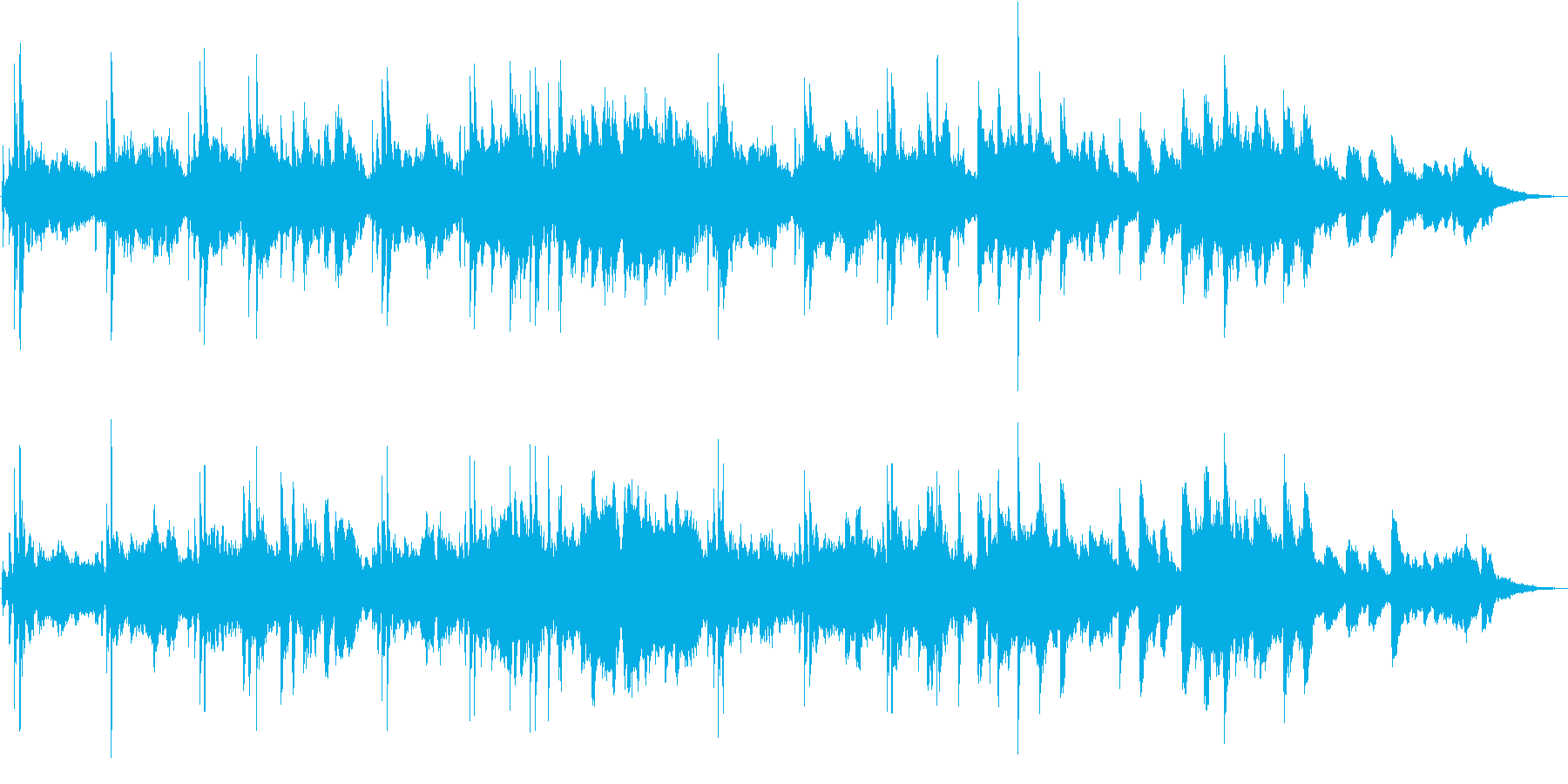 光溢れる優しくも切ない回想ピアノ曲の再生済みの波形
