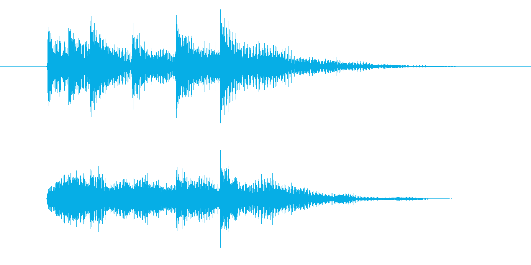 次への発展を促す音(展開音)の再生済みの波形