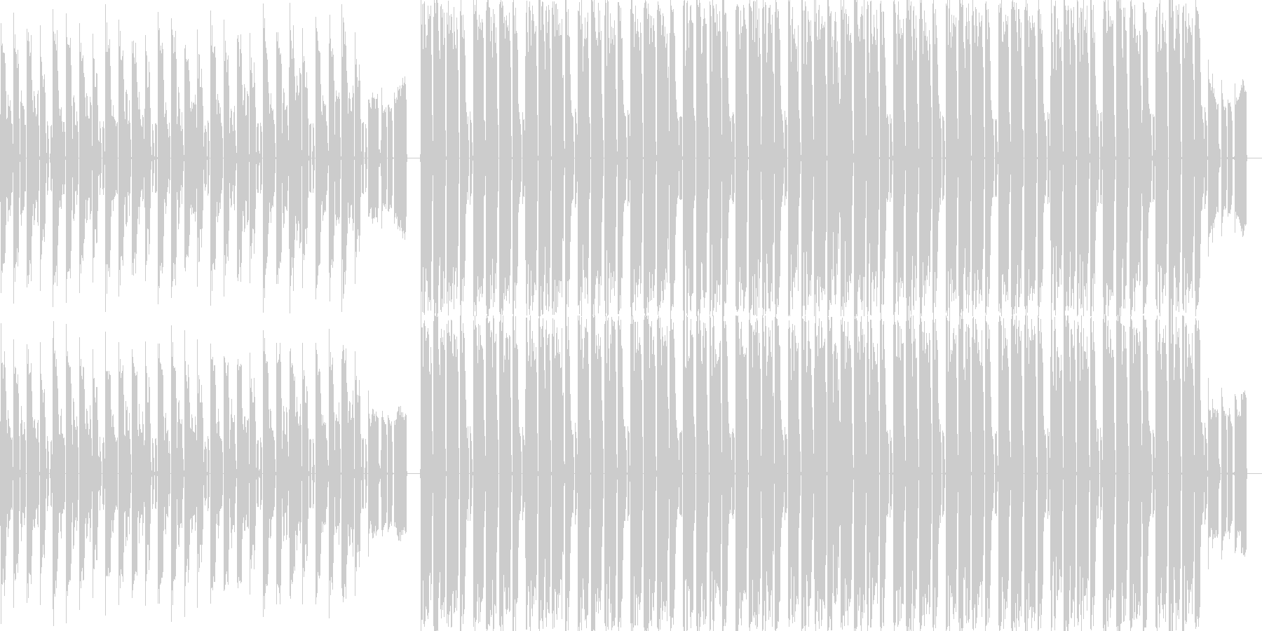 ピコピコ音のする4つ打ちBGMの未再生の波形