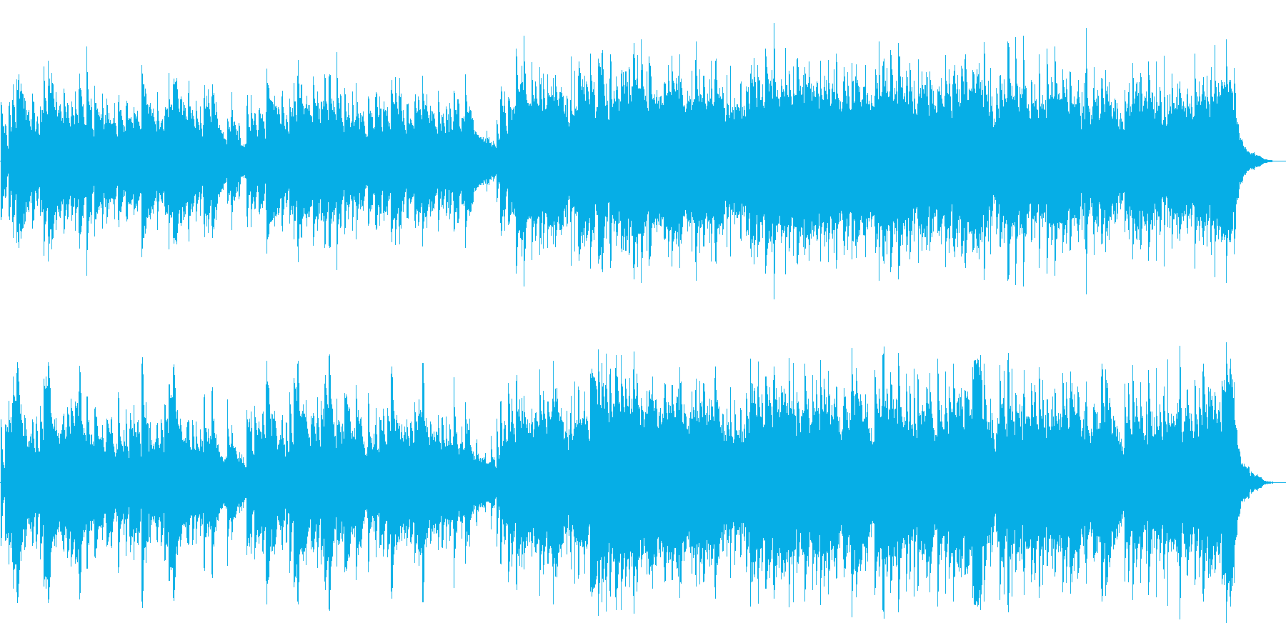切なく美しいメロディのピアノ曲の再生済みの波形
