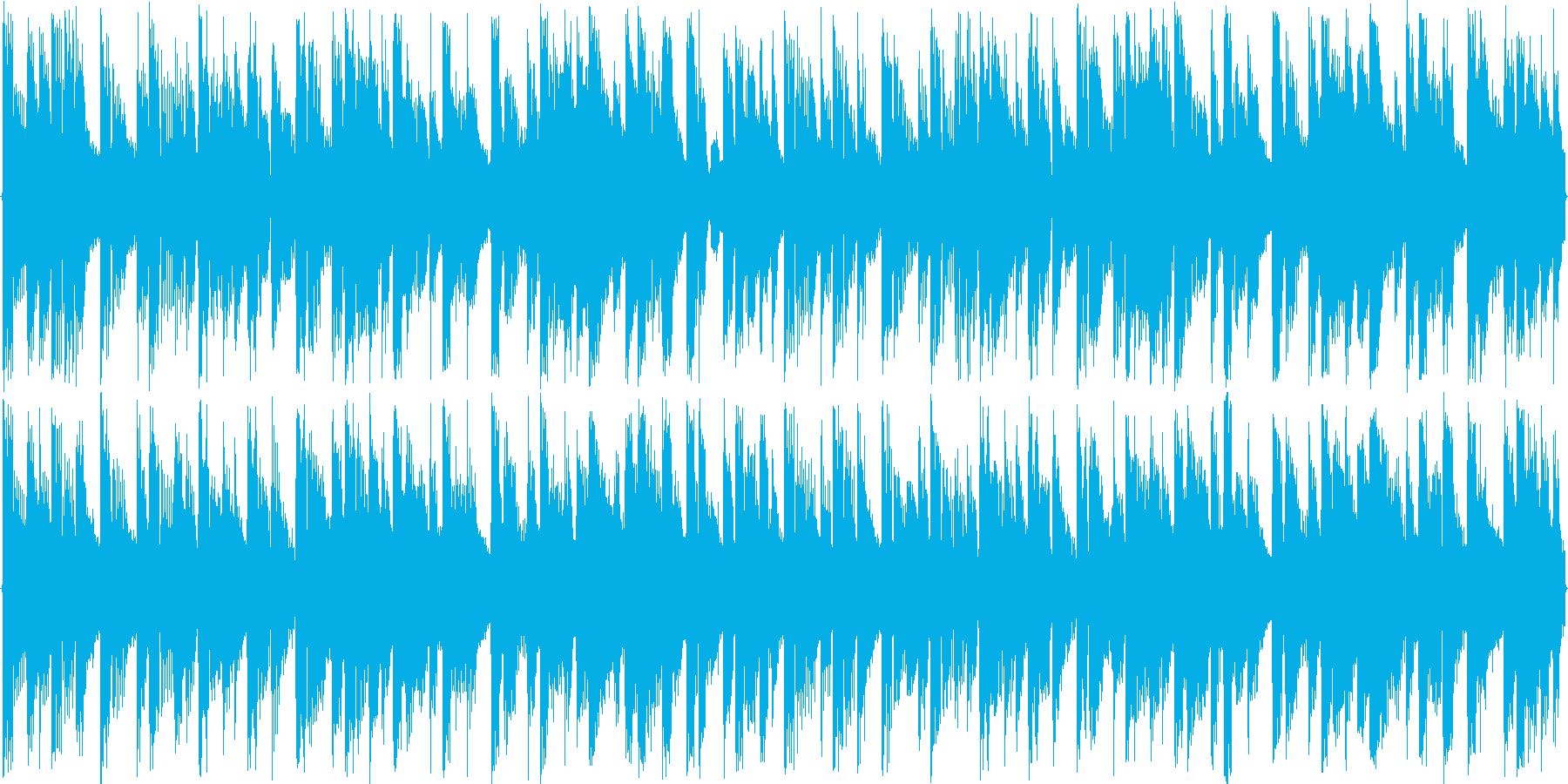 リズムを強調した楽曲です。の再生済みの波形