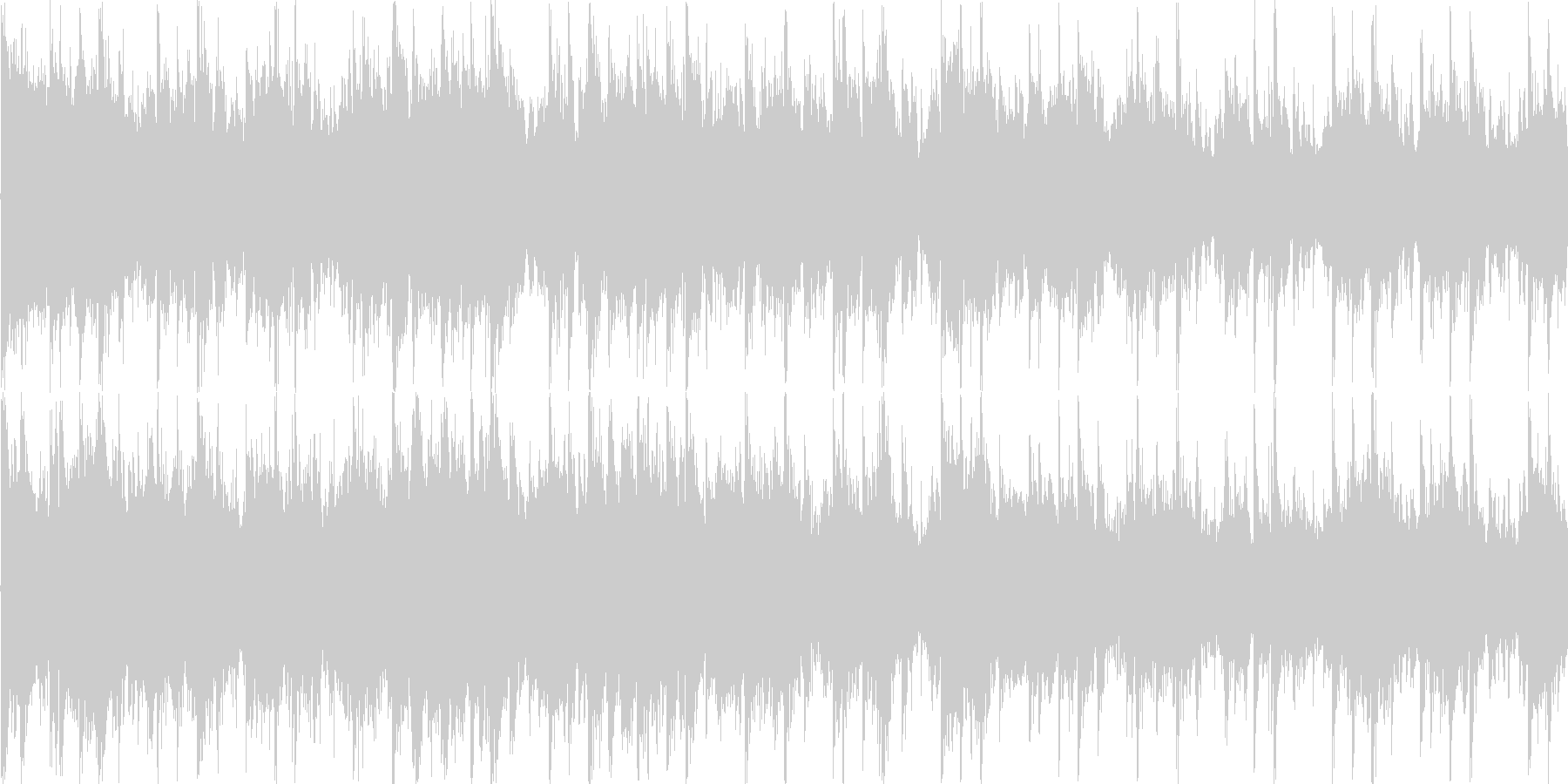 細かく刻まれたリズムをもとにした楽曲で…の未再生の波形