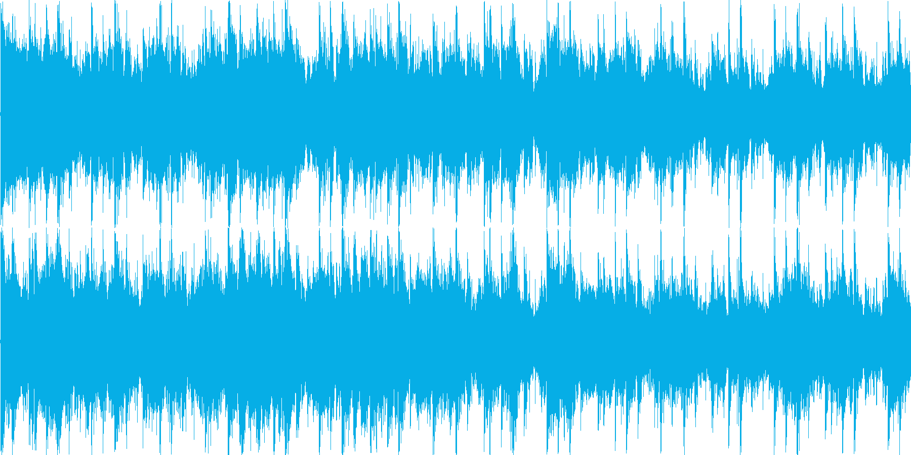 細かく刻まれたリズムをもとにした楽曲で…の再生済みの波形