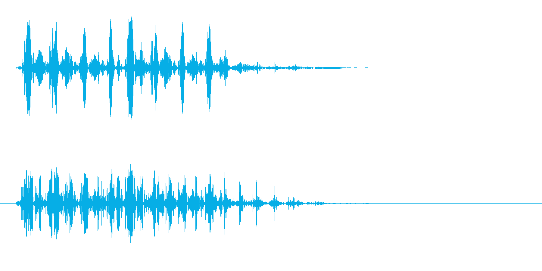 ガコ、ゲロ、バサッ(鳴き声や落下音)の再生済みの波形
