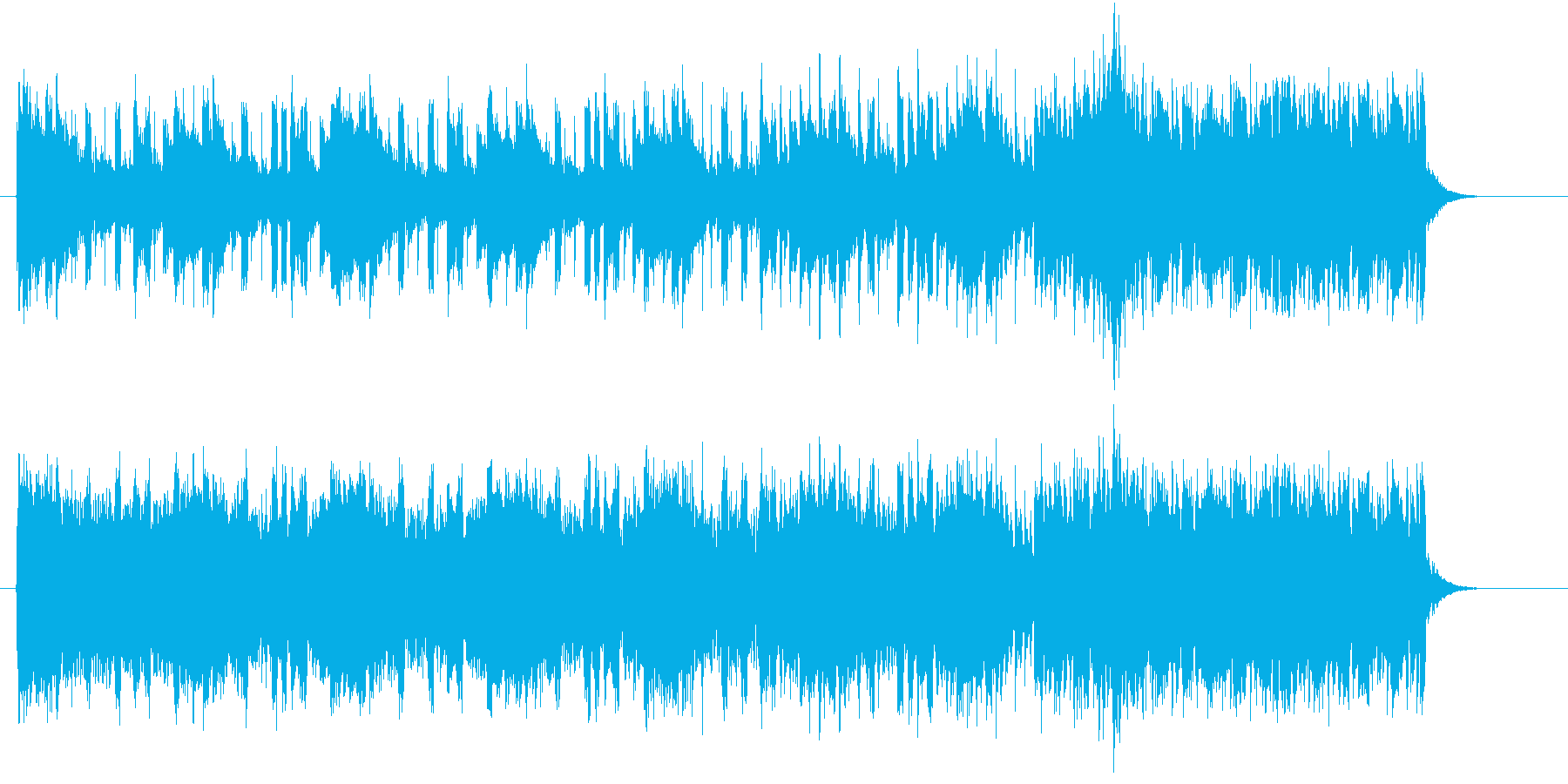 クールで盛り上がるEDMのジングルの再生済みの波形