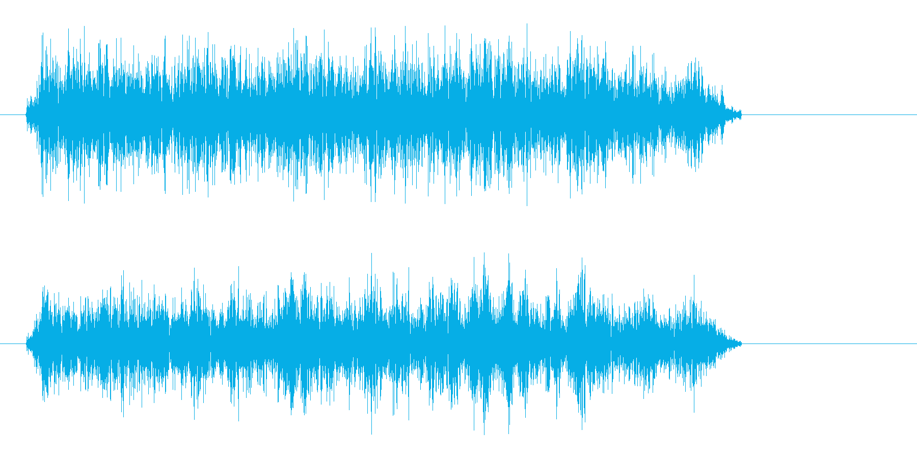 シューッ(決定音、紙の摩擦音)の再生済みの波形