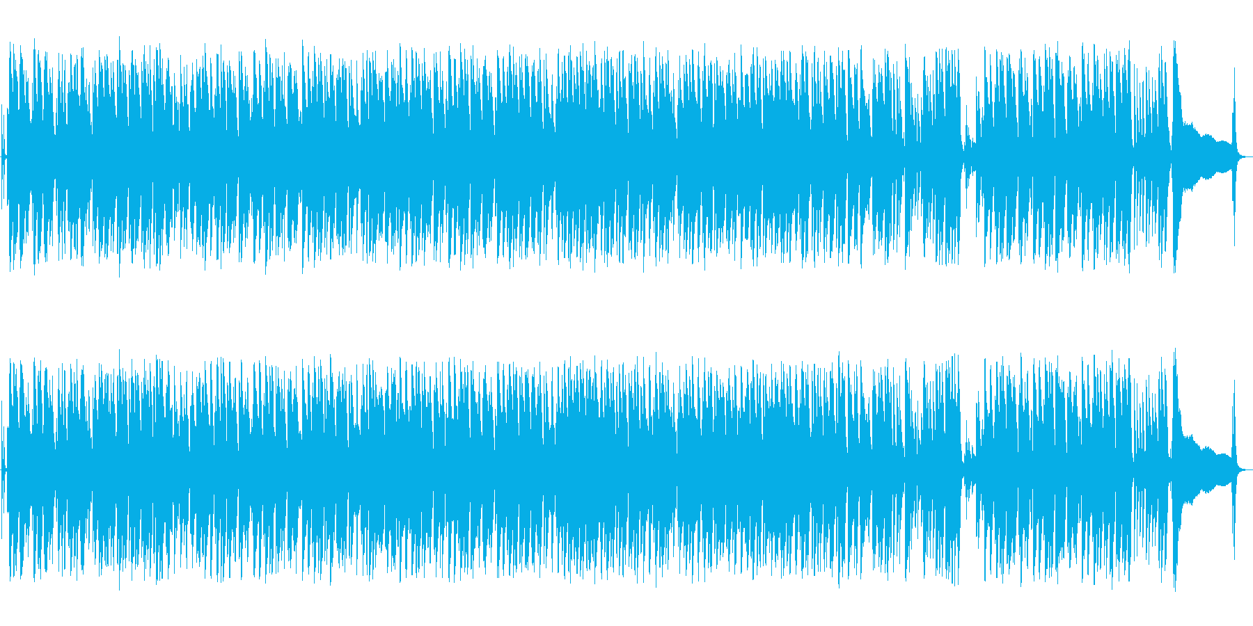 ウクレレの音が軽快なハワイアン音楽の再生済みの波形
