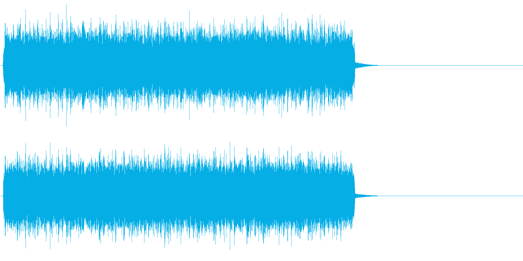 疾走感のあるハードロック(サビ)の再生済みの波形
