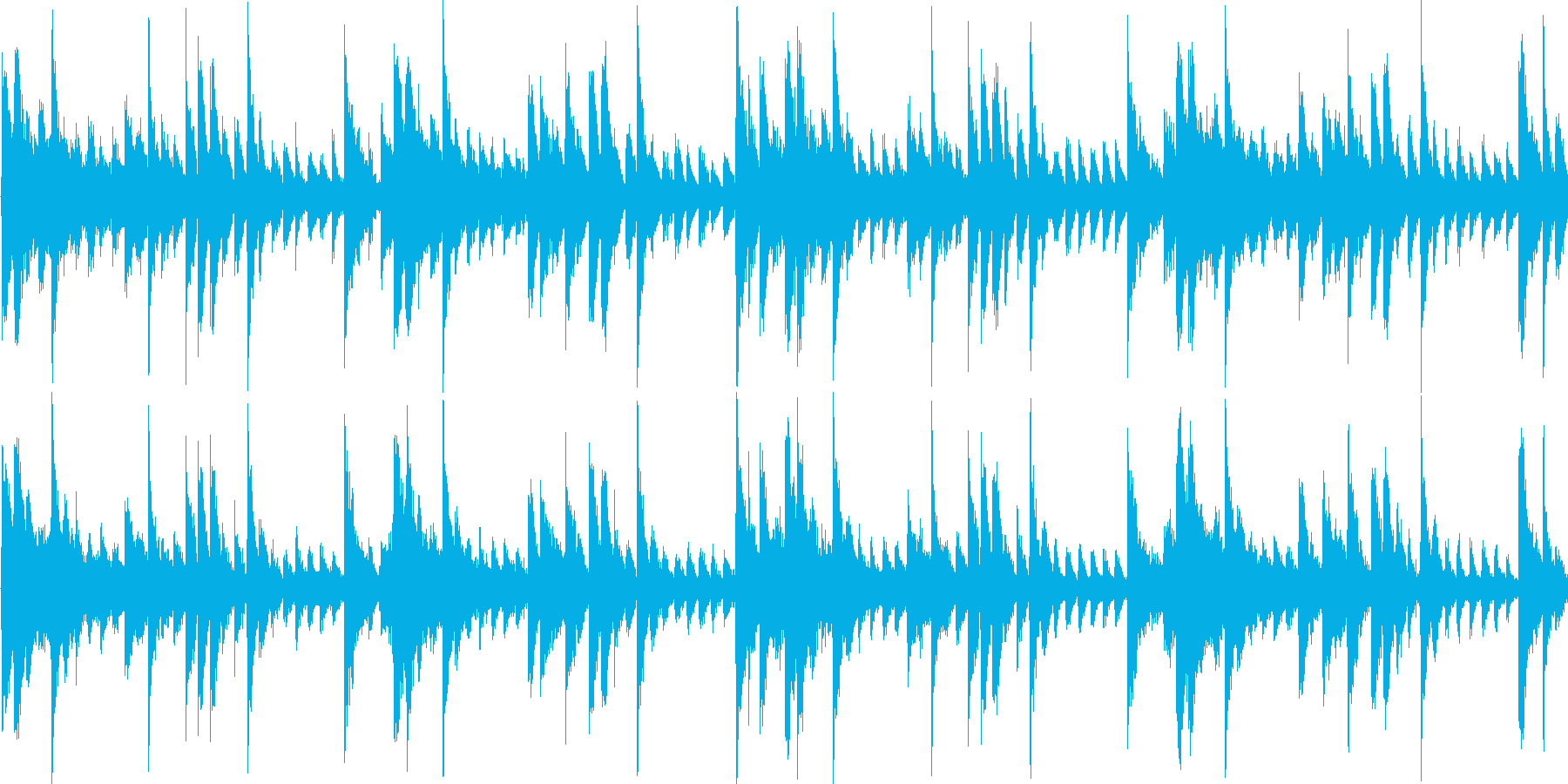 リズムを強調した楽曲です。淡々と伸びや…の再生済みの波形