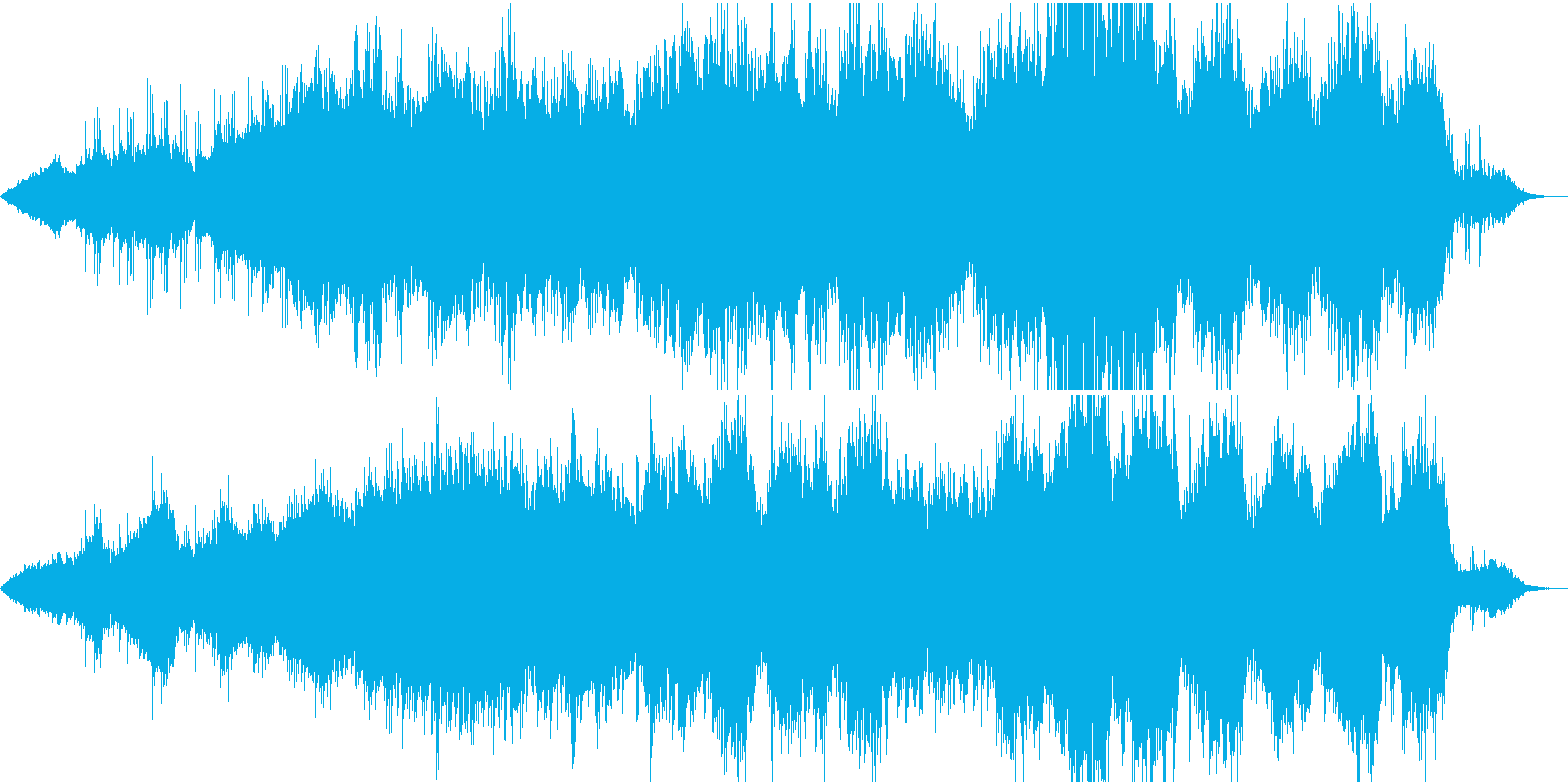 歌ありの打ち込み曲の再生済みの波形