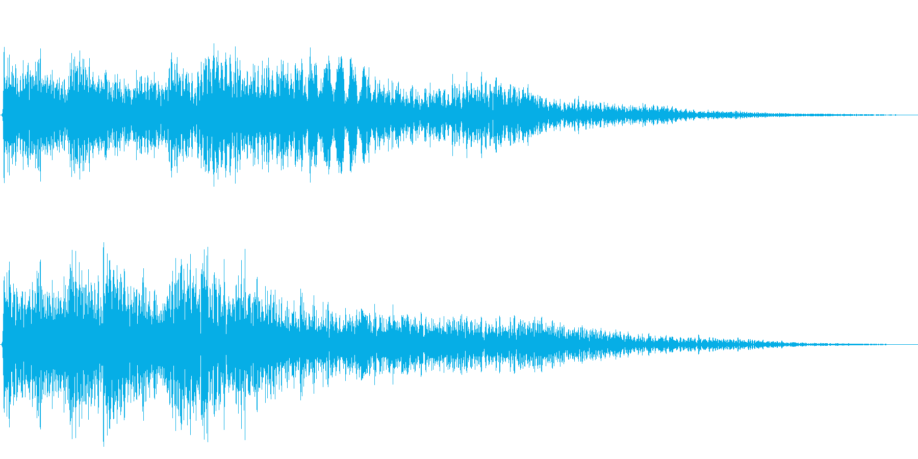 ハープの場面転換音 切り替え 転回音の再生済みの波形