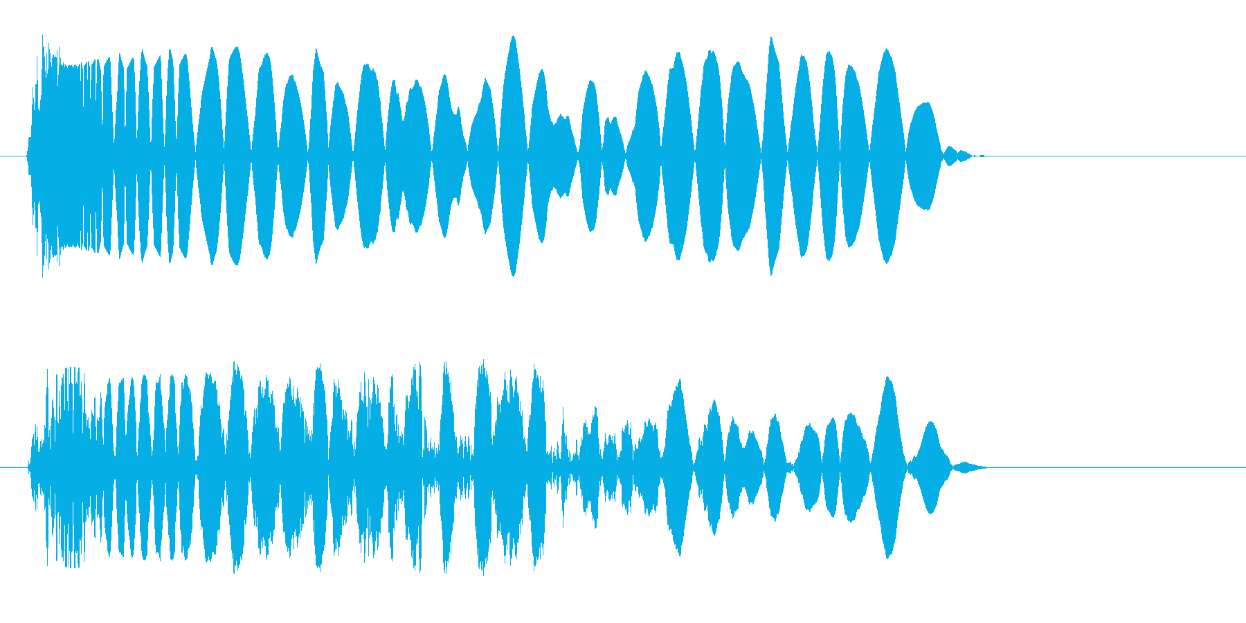 ドン(上から叩きつける音)の再生済みの波形