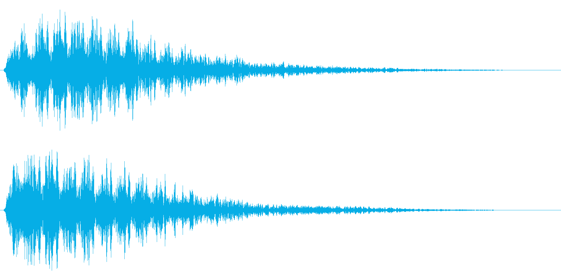 レーザービーム発射(突き抜ける高音)の再生済みの波形