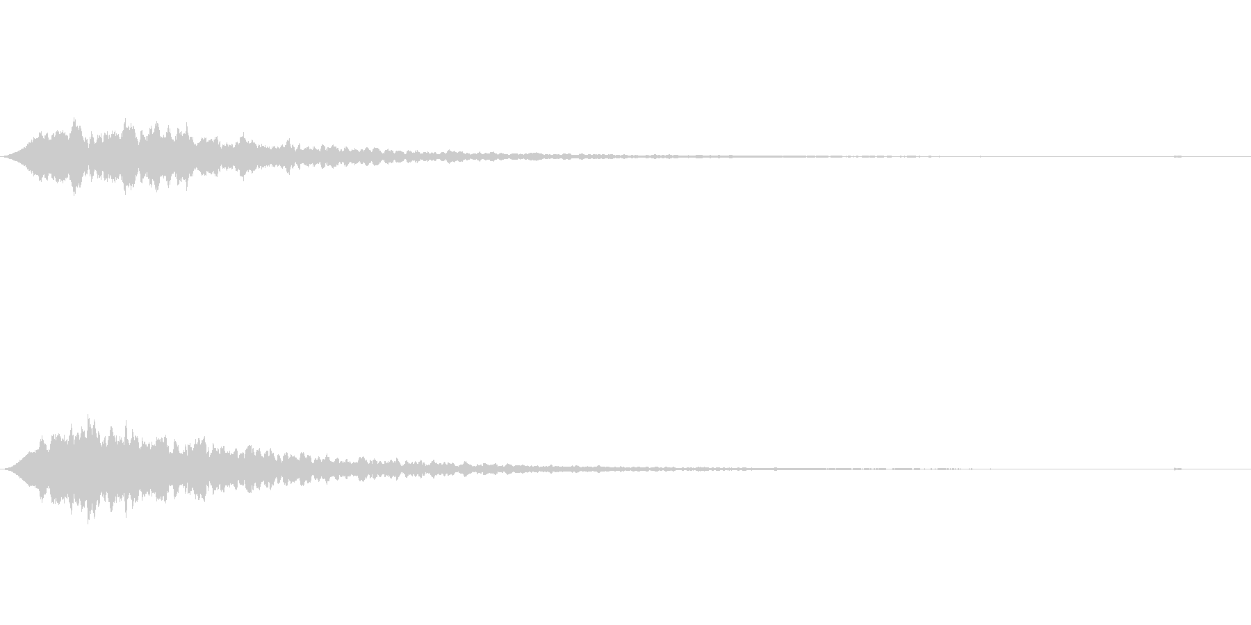 恐怖感を演出する電子音です。の未再生の波形