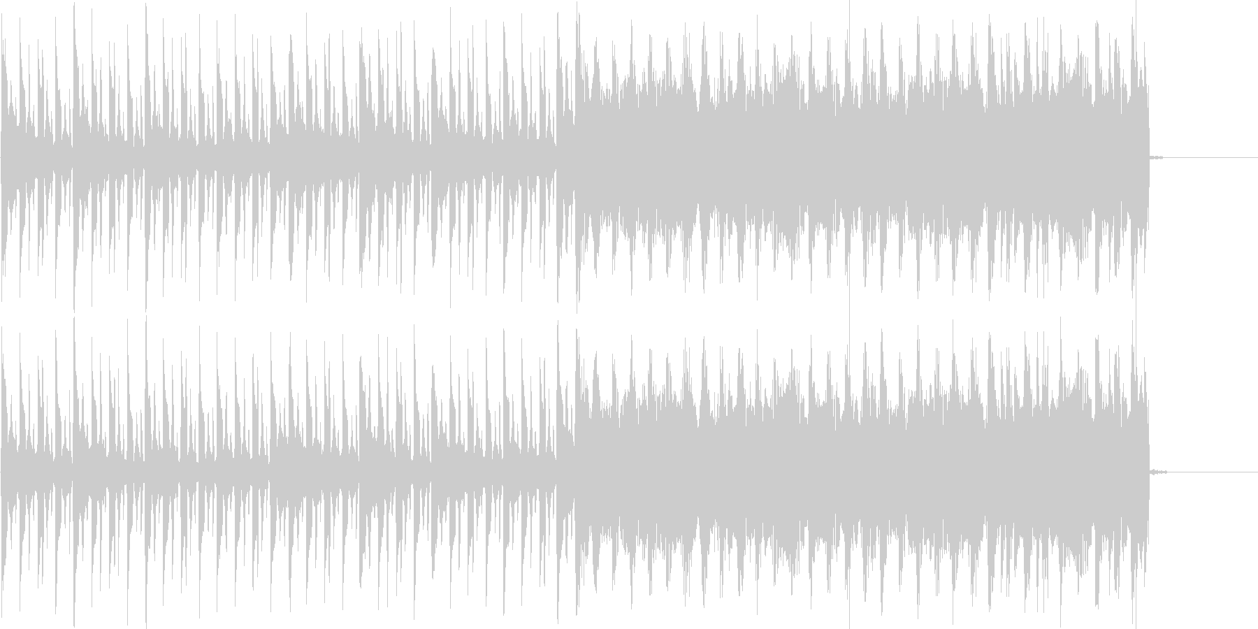 CM等で使われる事を想定した短い曲の未再生の波形
