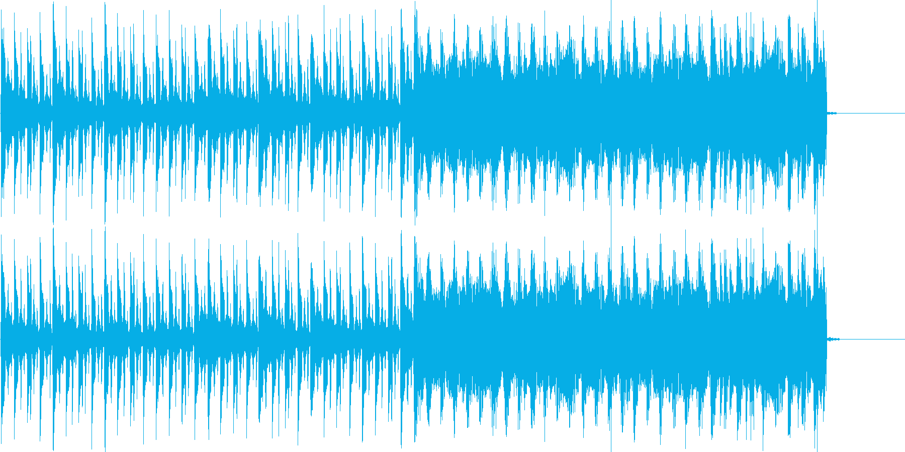 CM等で使われる事を想定した短い曲の再生済みの波形