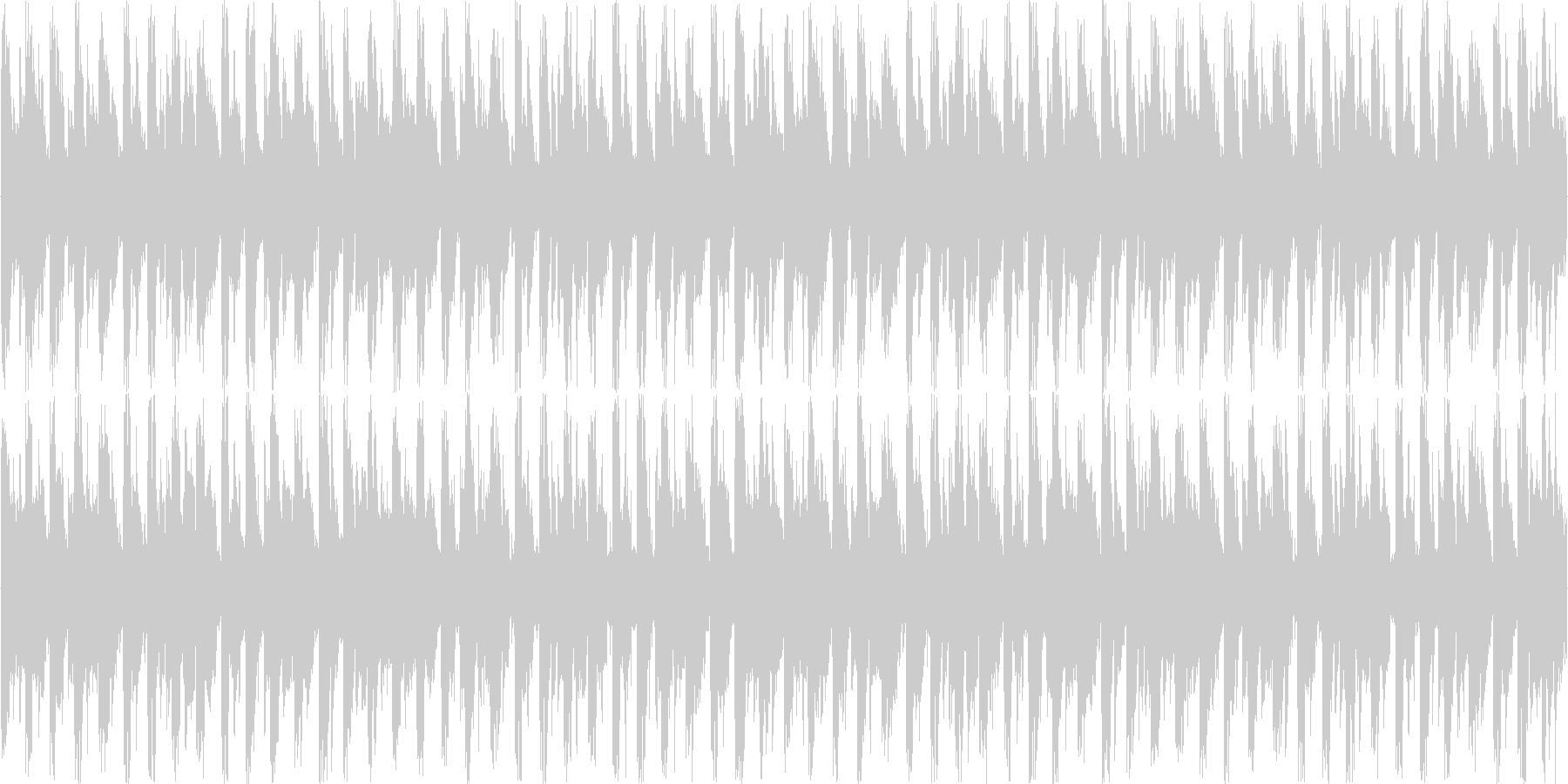 細かく刻まれたリズムをもとにした楽曲で…の未再生の波形