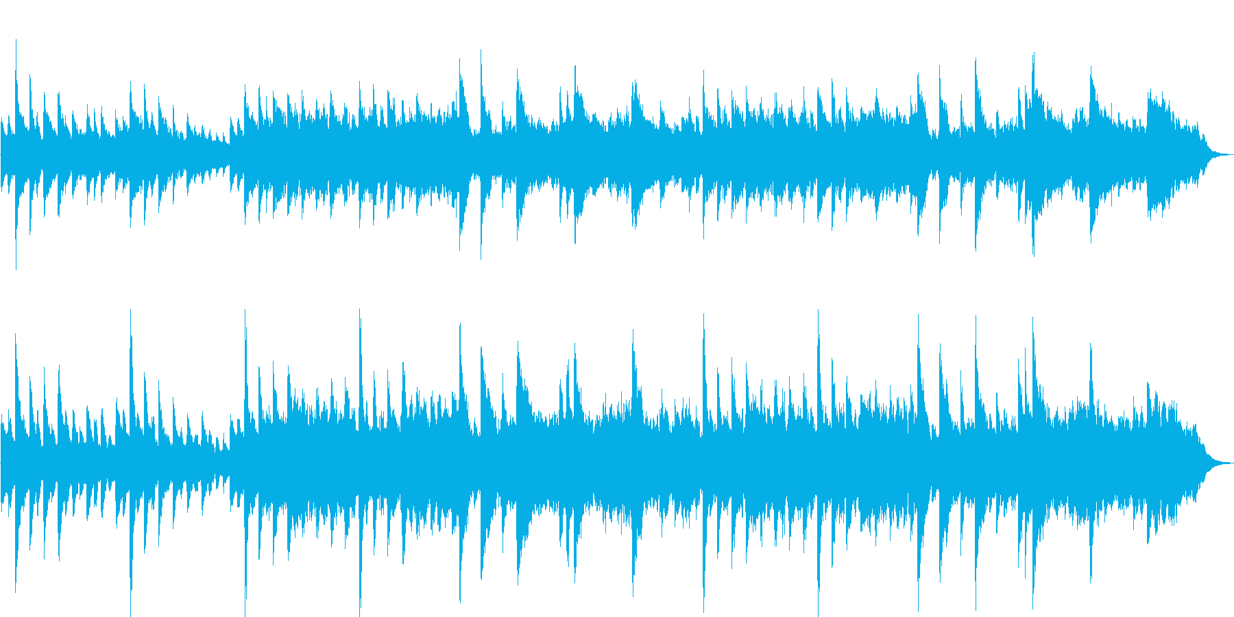 少し元気な静か目のソロ・ピアノ曲の再生済みの波形
