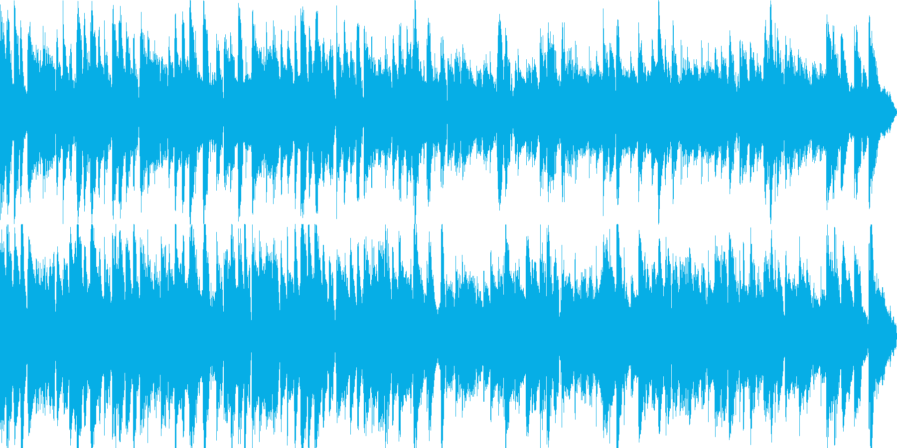 ガットギターによる優しいインスト曲の再生済みの波形