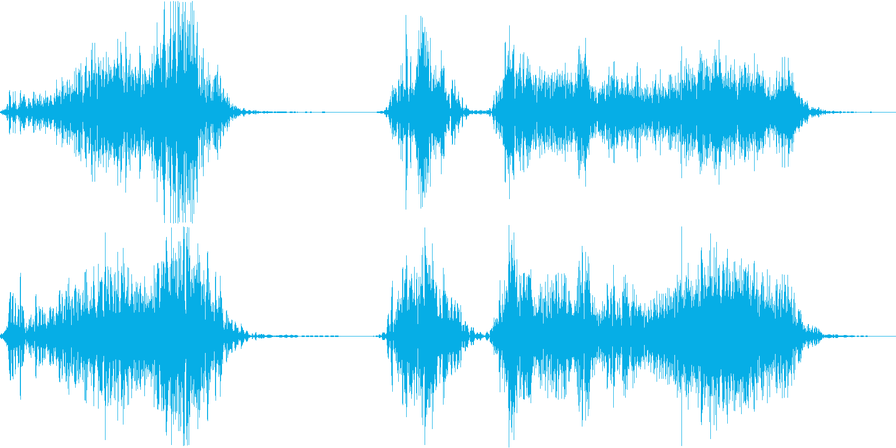 チャックを開ける音の再生済みの波形
