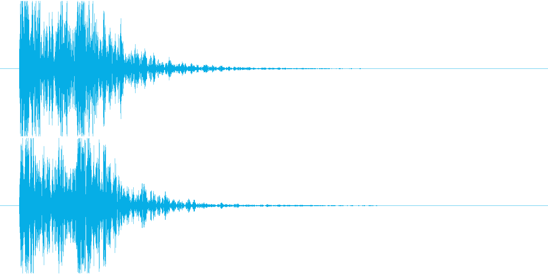 太鼓の音(低音)の再生済みの波形