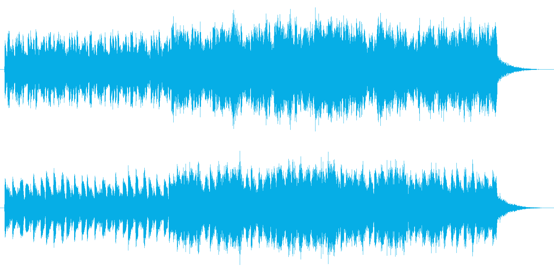 ホラー映画の様な奇妙な声の合唱BGMの再生済みの波形