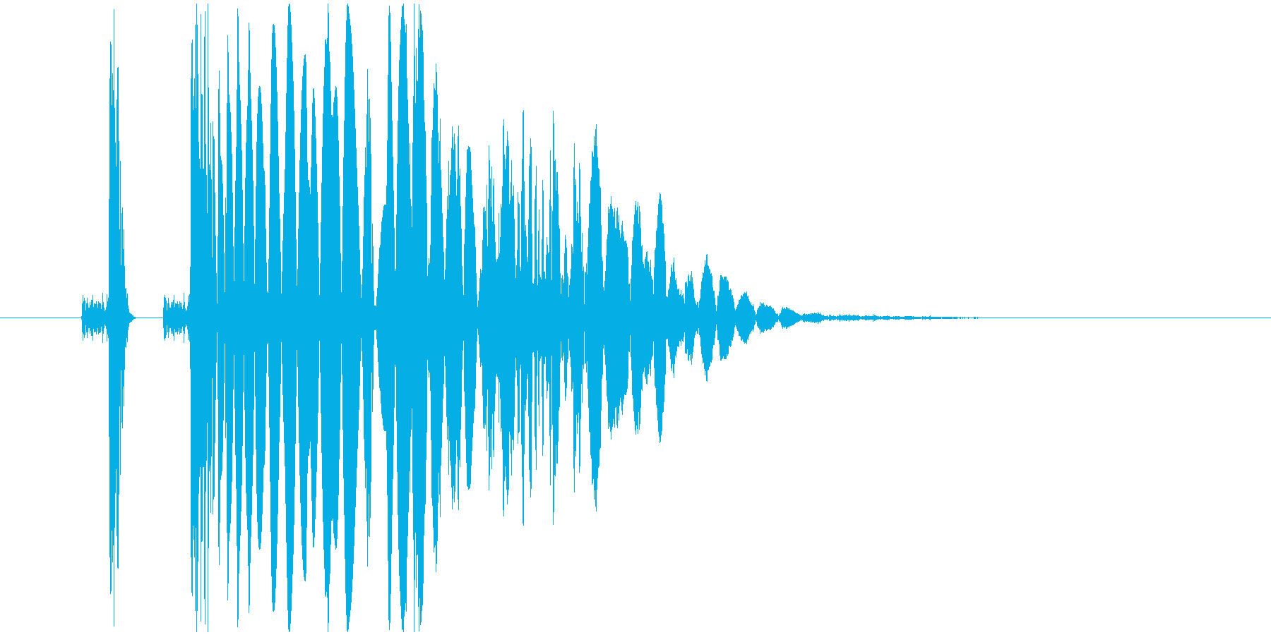 ヒット音。重い音。「ドンッ」「ズンッ」の再生済みの波形