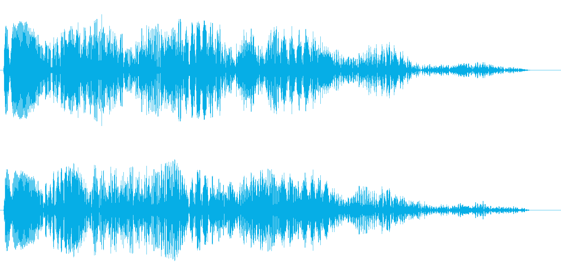 シンセのオープニングに使われそうな電子音の再生済みの波形