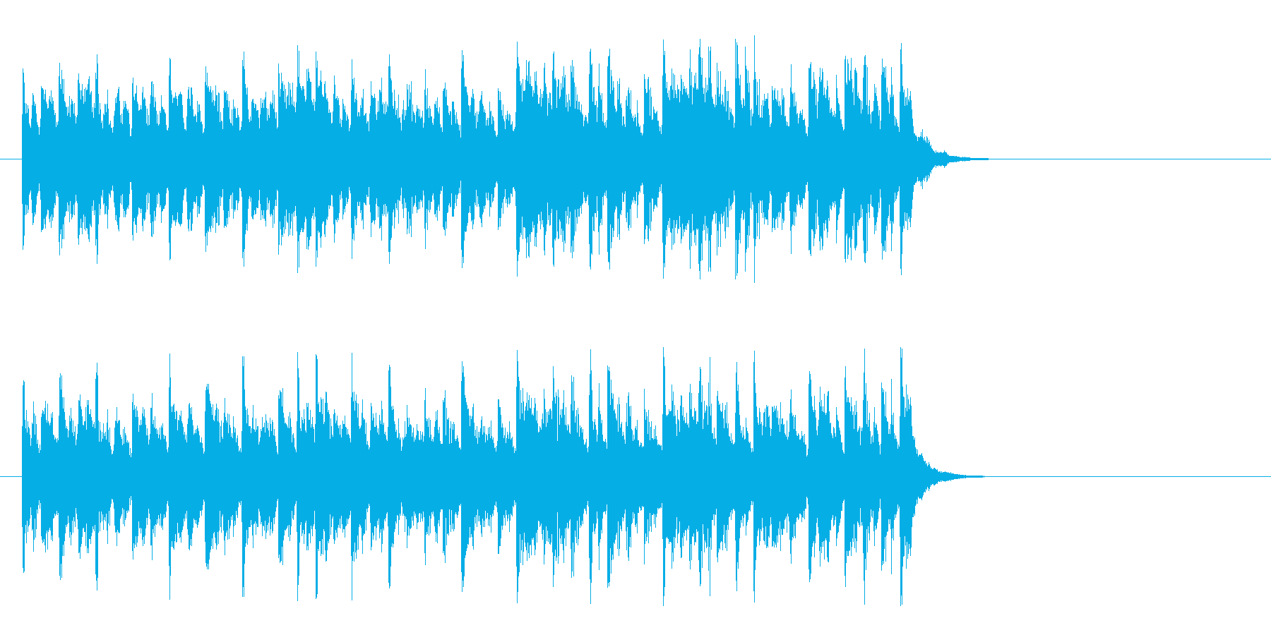 感動の終わりを迎える楽曲(イントロ)の再生済みの波形