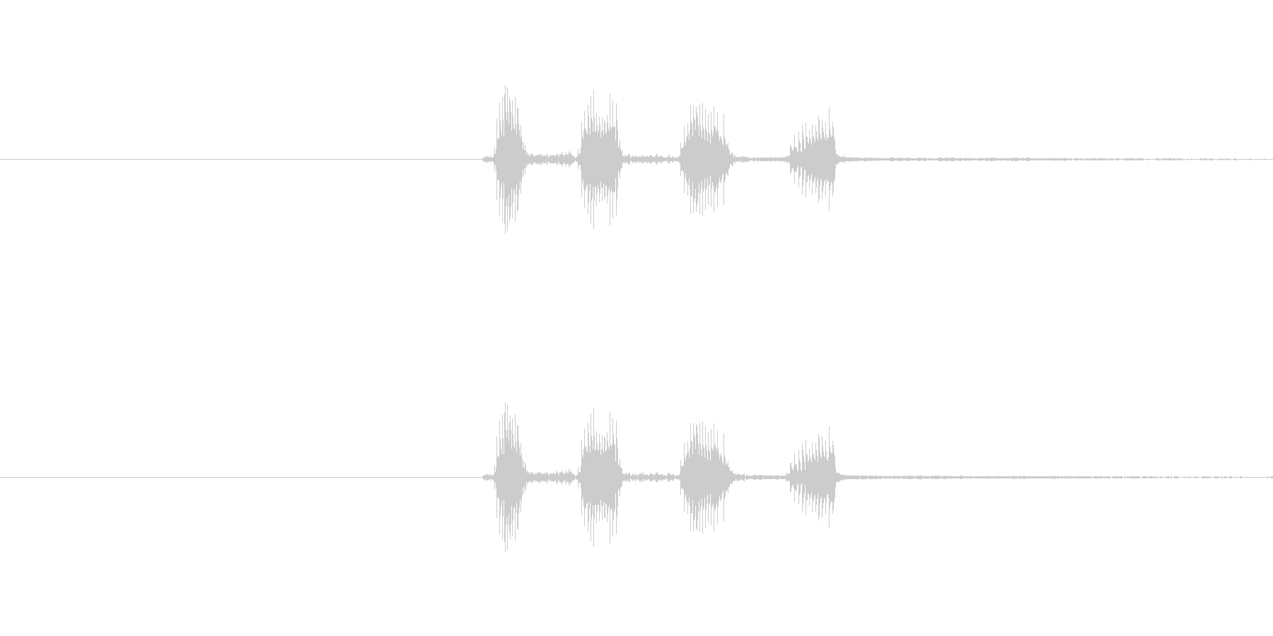 キャラクターの笑い声(キャハハ)高音の未再生の波形
