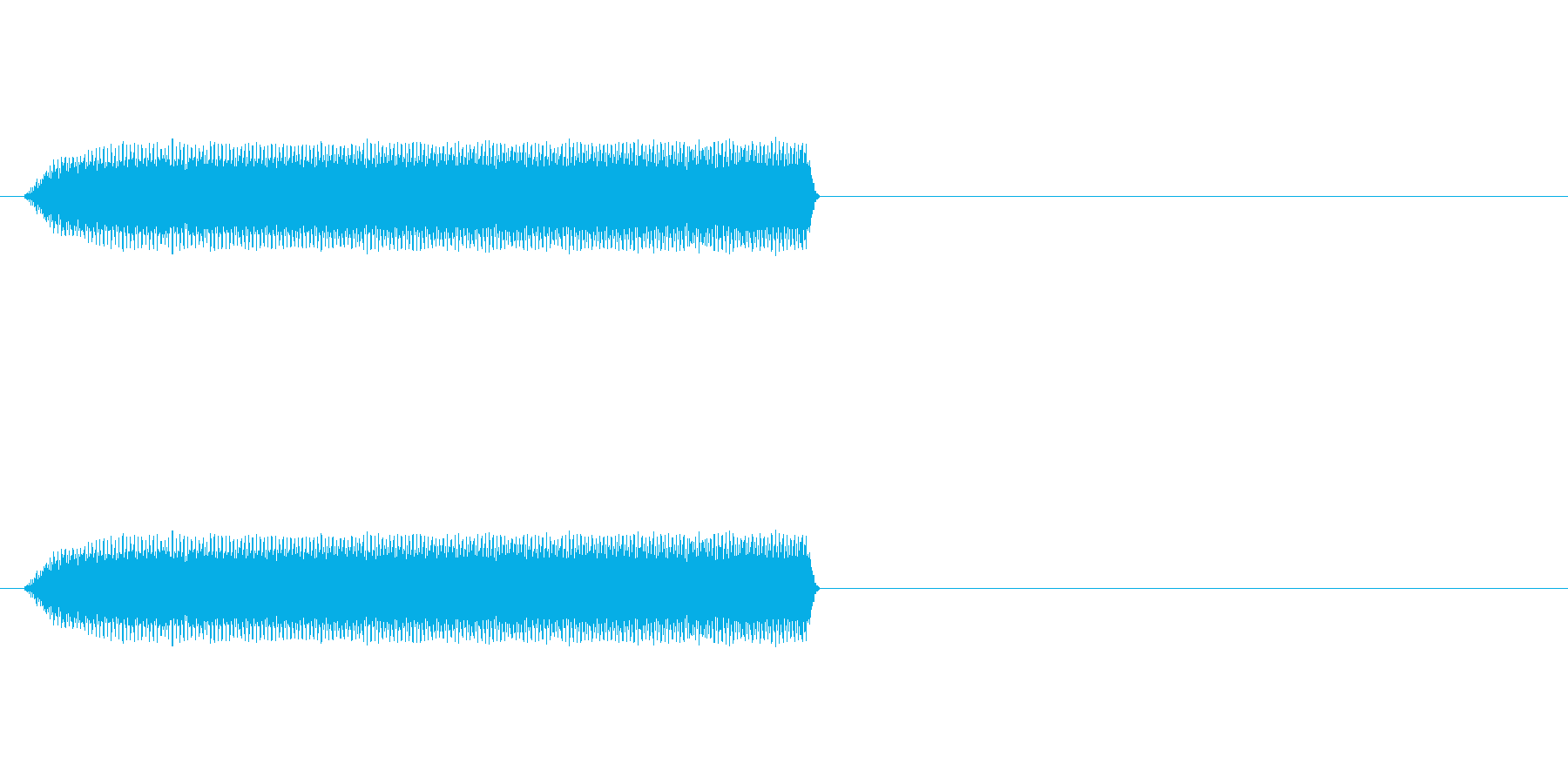 バイブ音量小さめの音源ですの再生済みの波形