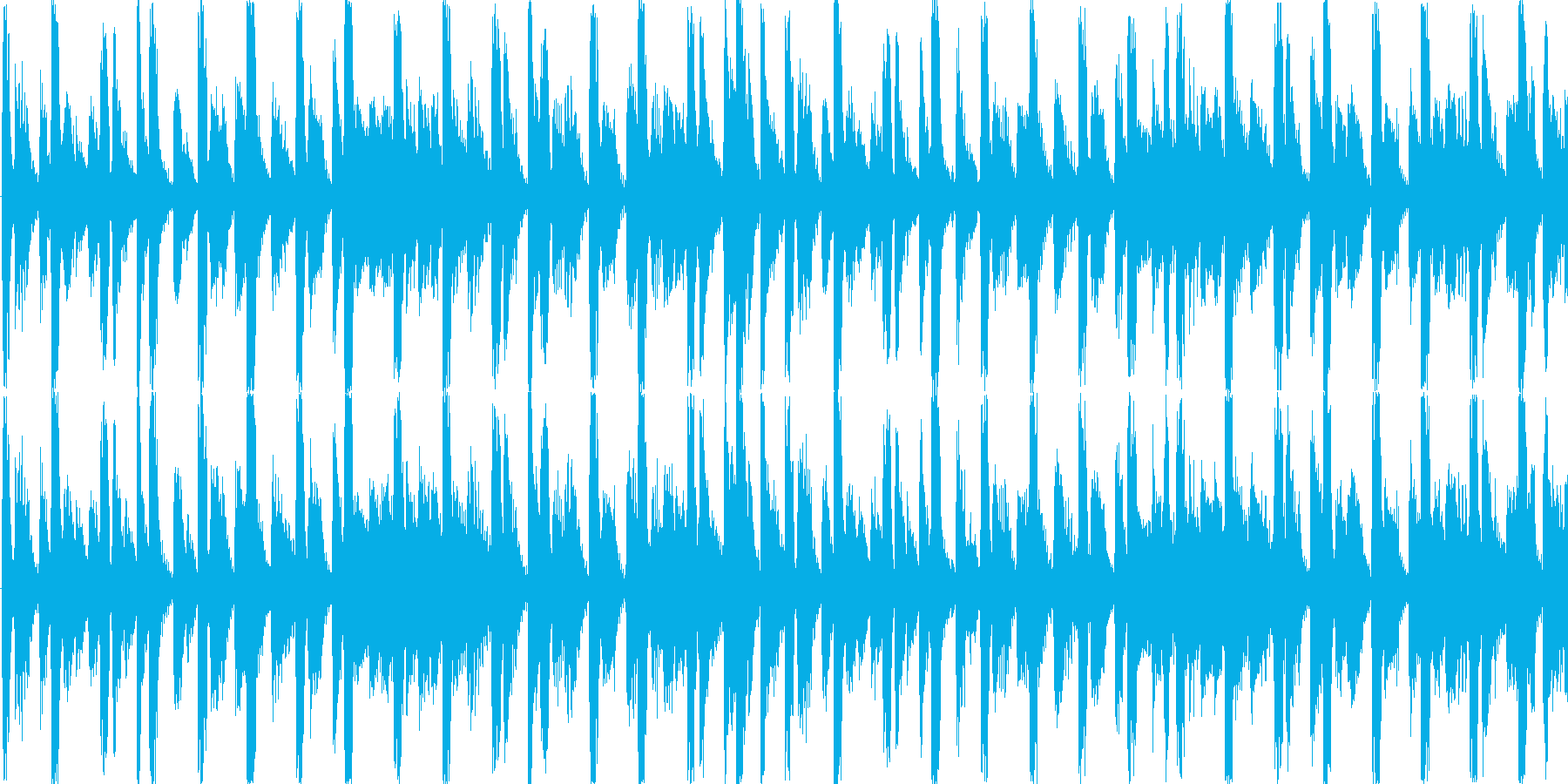 電子的な音で繰り返される楽曲です。の再生済みの波形
