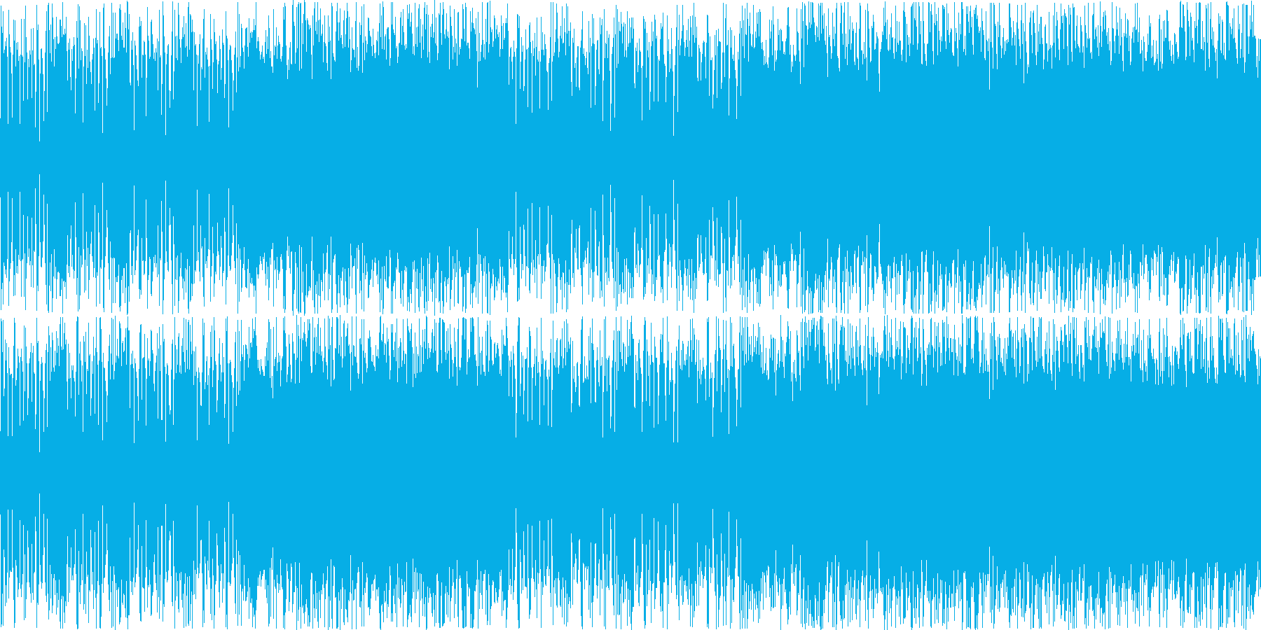 緊迫感のあるBGMアップテンポな曲です。の再生済みの波形