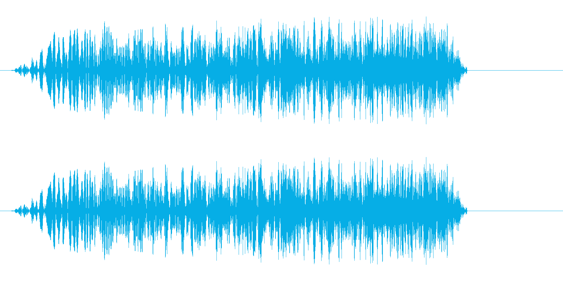 シュシュー↑(素早く移動する時の音)の再生済みの波形