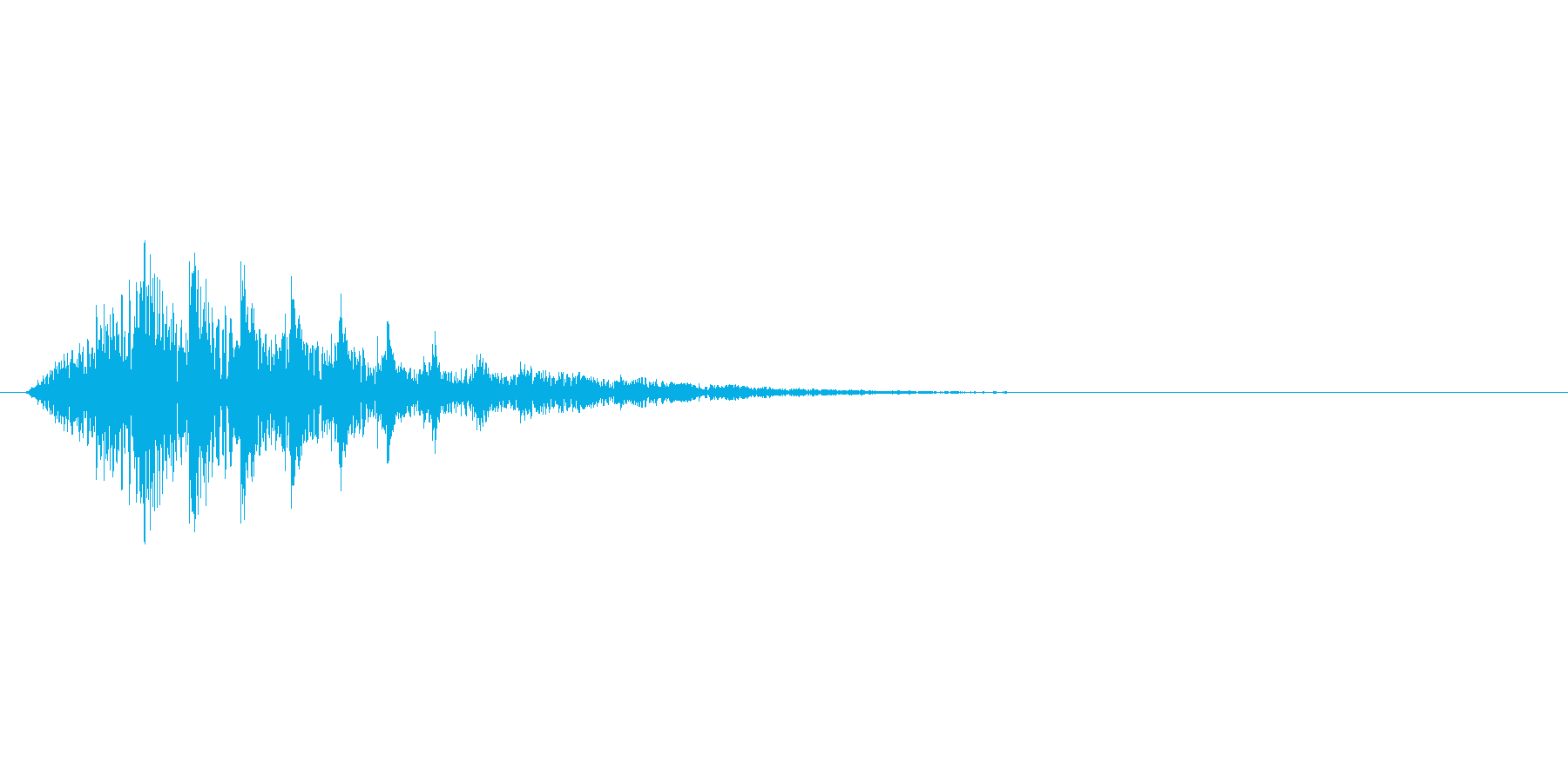チャージや回復、ゲージ上昇のような効果音の再生済みの波形