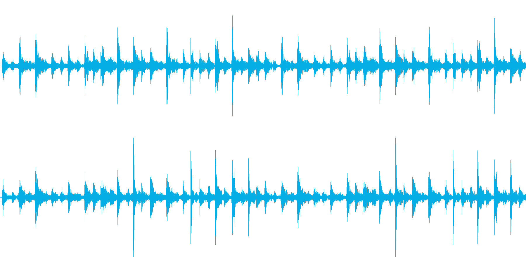 リズミックなイメージをした楽曲です。の再生済みの波形