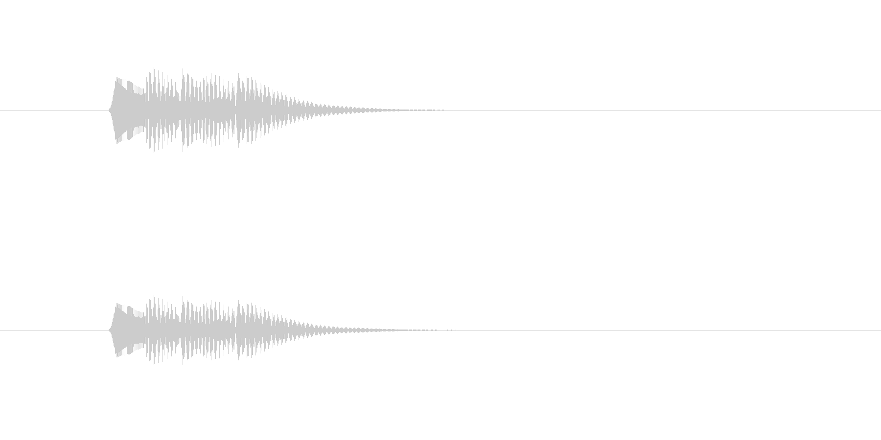 ポロロロン(軽やかな打楽器音)の未再生の波形