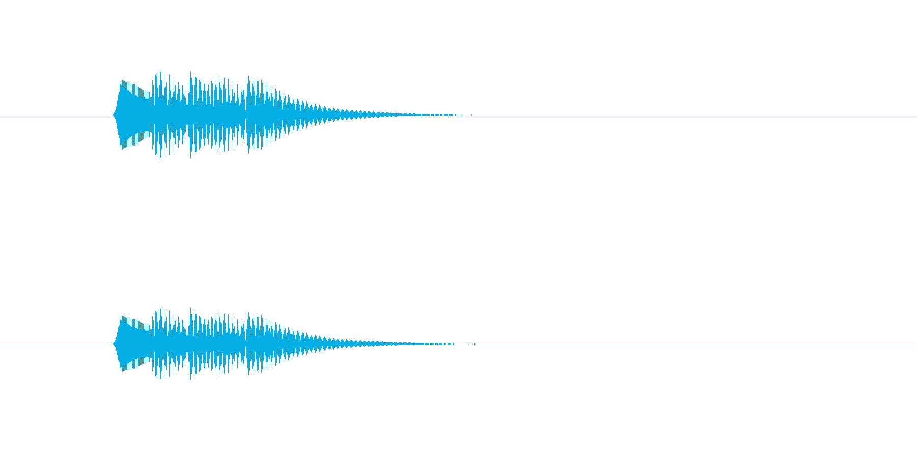 ポロロロン(軽やかな打楽器音)の再生済みの波形
