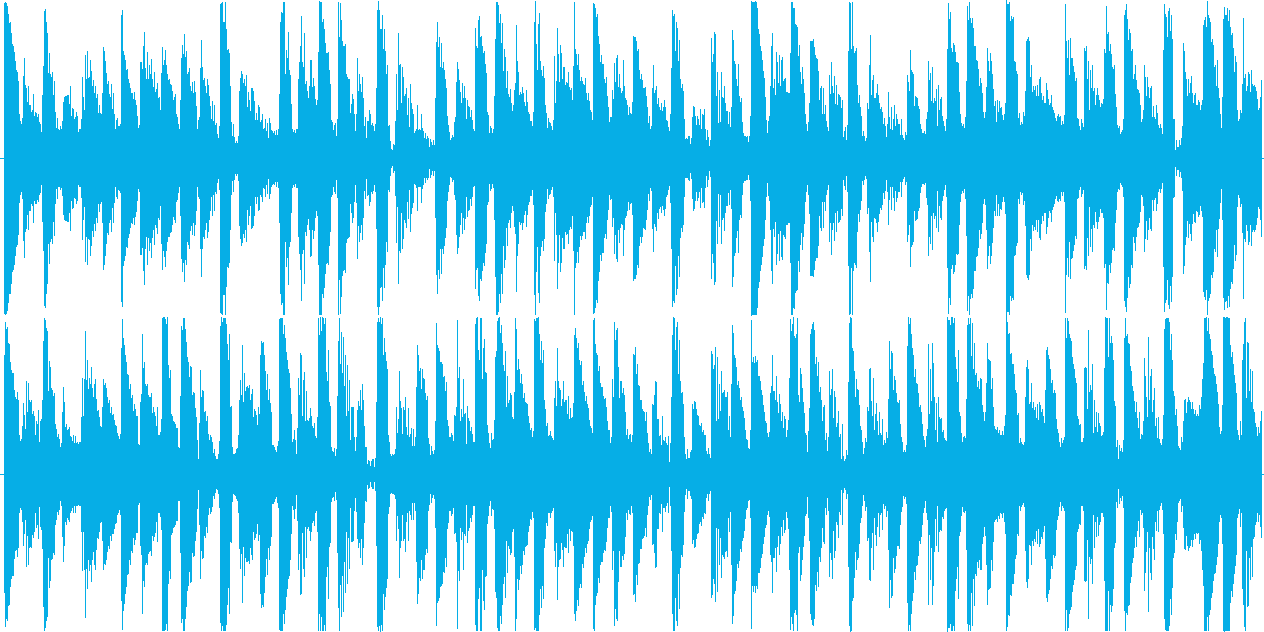 電子的な音で繰り返される楽曲です。の再生済みの波形