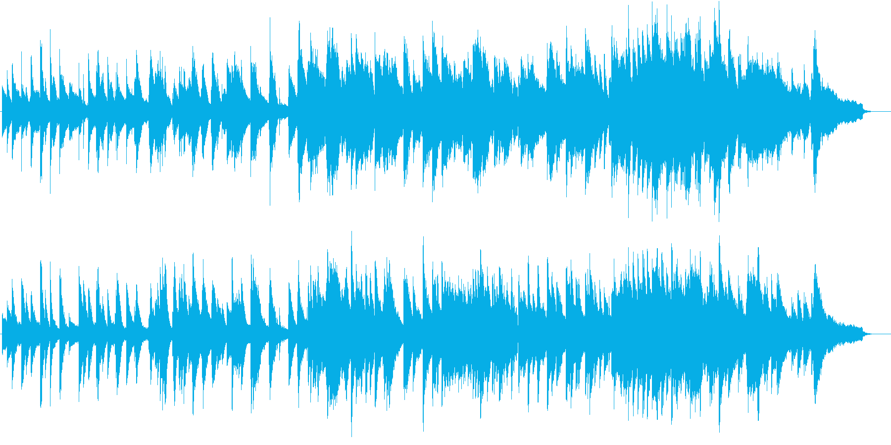 爽やかなイメージのピアノ曲の再生済みの波形