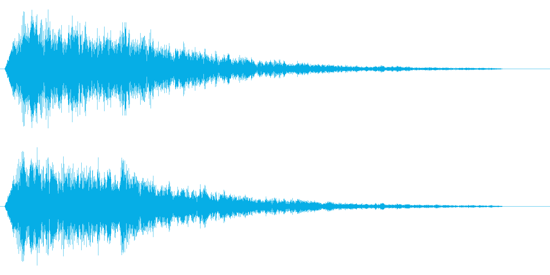 ビュイーン(銃から出る光線のような音)の再生済みの波形
