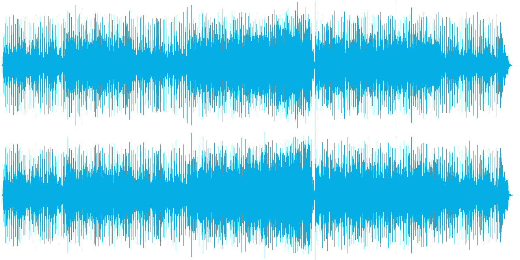 聞きやすい爽やかなBGMの再生済みの波形