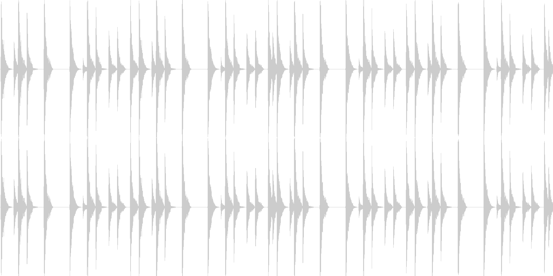 ハウスのリズムを基本にした楽曲です。の未再生の波形