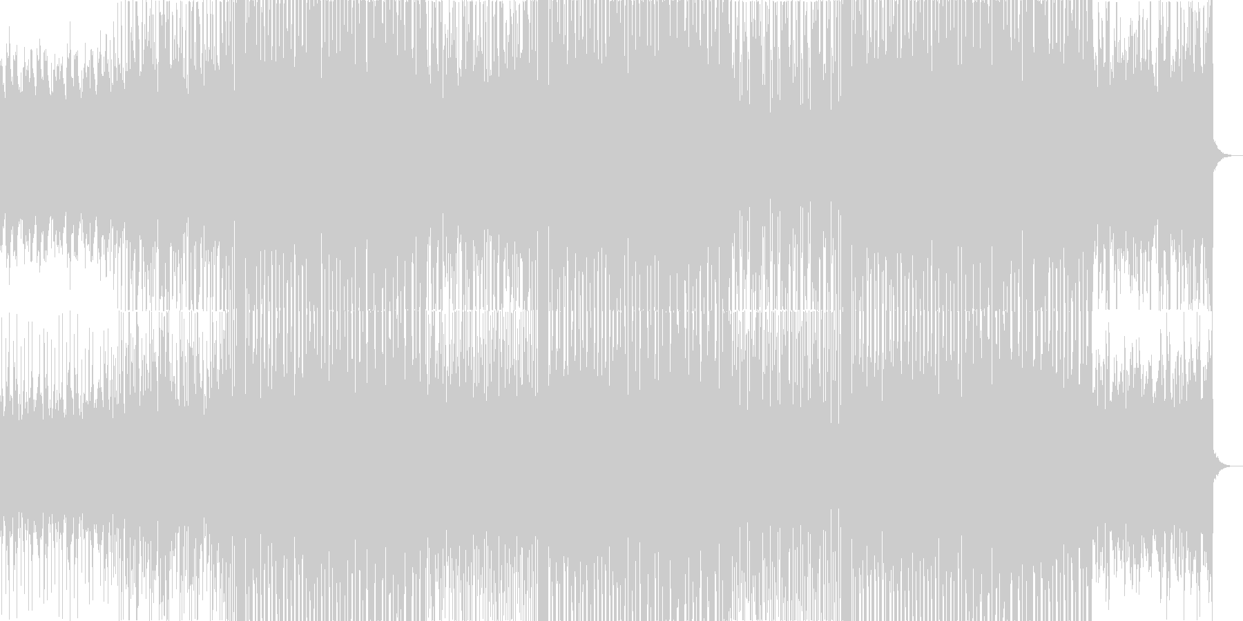 風景が移り変わる映像に ドラムンベースの未再生の波形