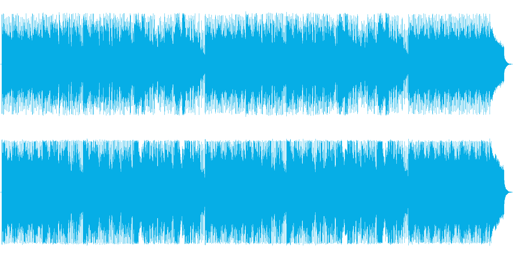 ポップな日常系の曲の再生済みの波形