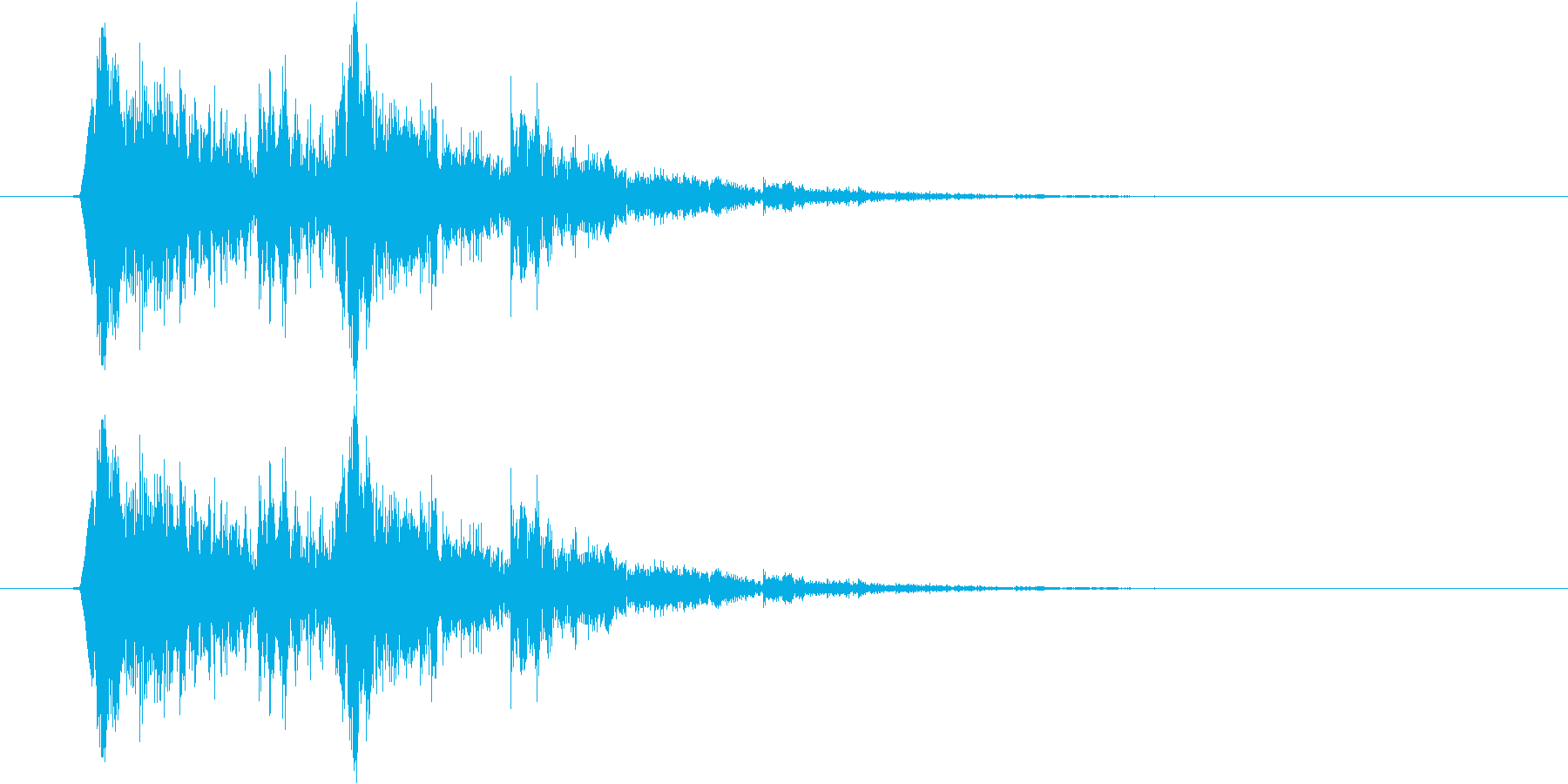 コイン獲得音(シンセ)の再生済みの波形