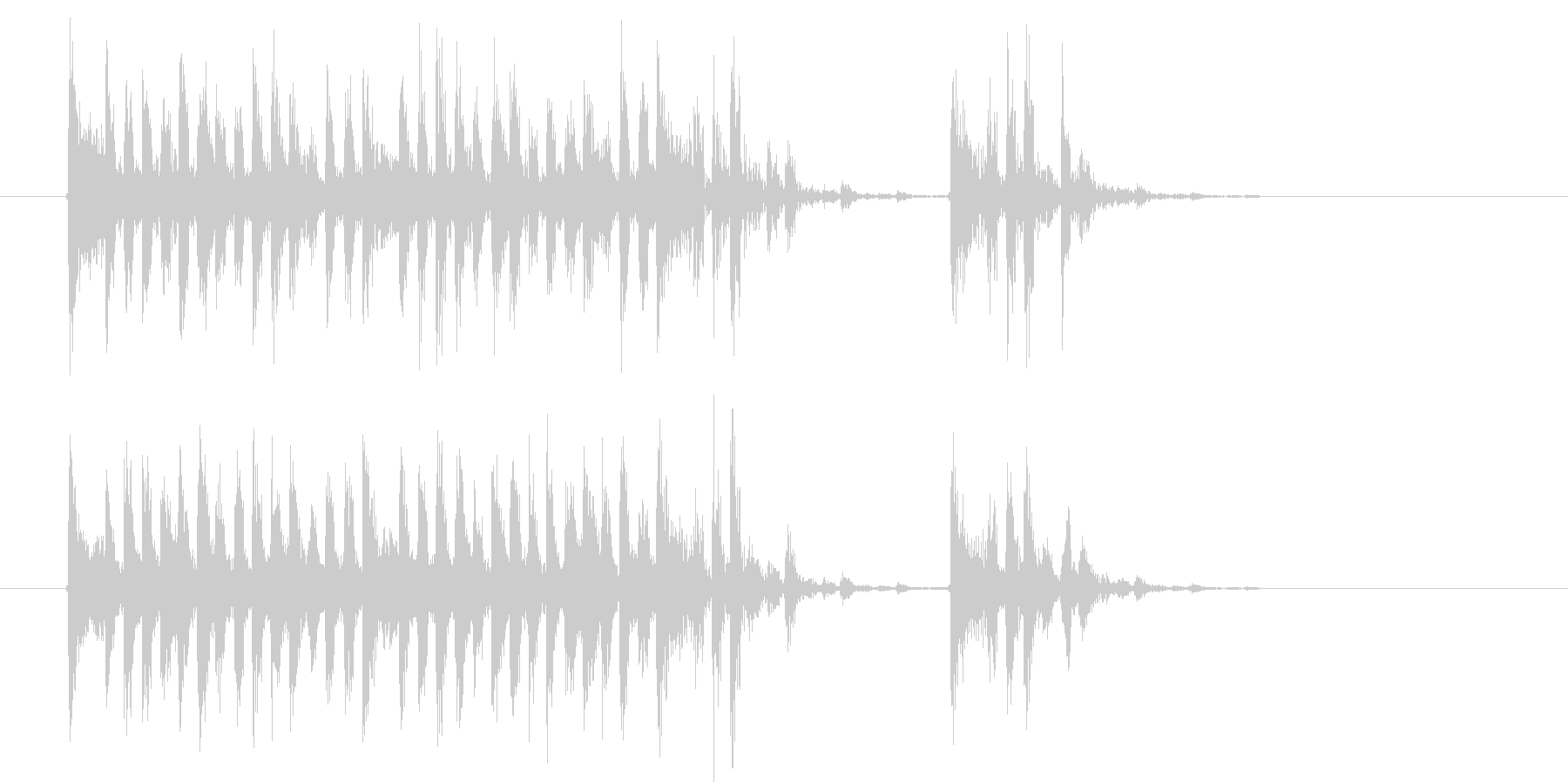 激しくミステリアスな音楽の未再生の波形