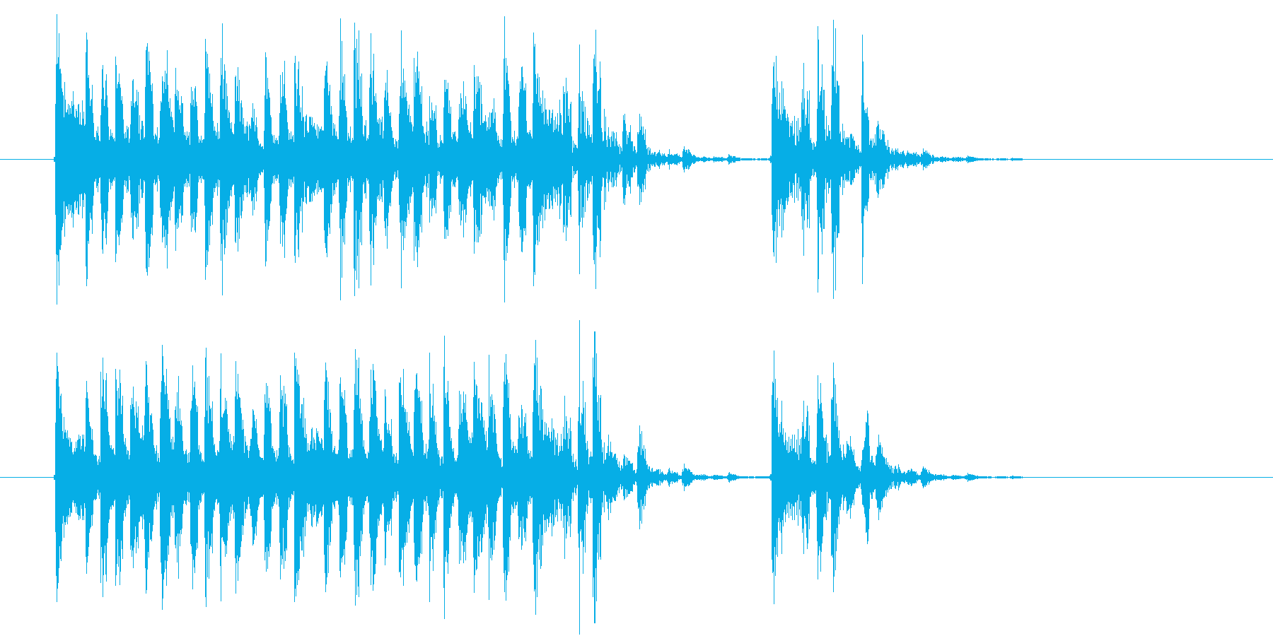 激しくミステリアスな音楽の再生済みの波形