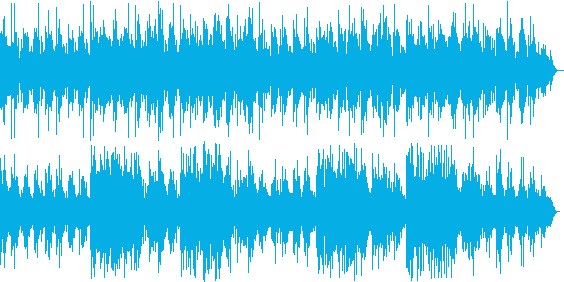 穏やかなリラクゼーション曲の再生済みの波形