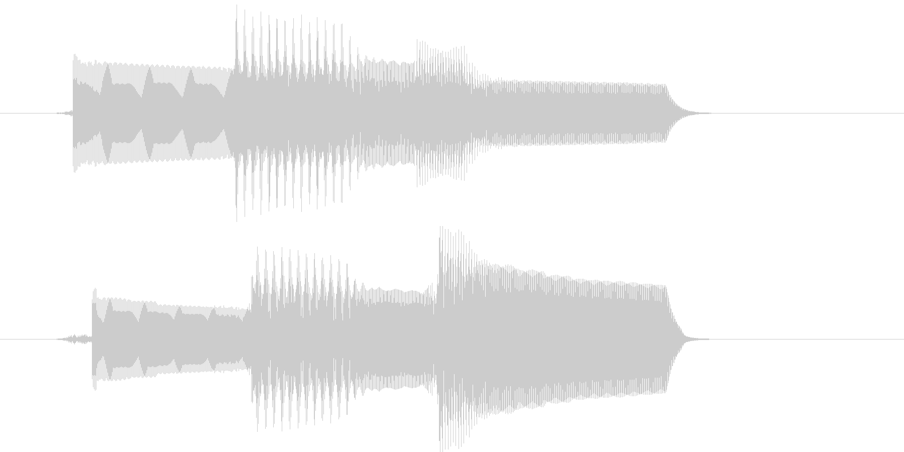 クリック系の短い効果音です。の未再生の波形